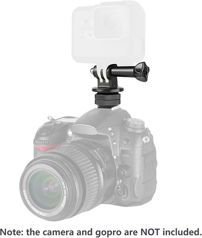 NEEWER Phone Holder/Hot Shoe Mount Adapter Kit Action Camera Mount Compatible with GoPro Hero 12 11 10 9 8 7 6 5 DJI OSMO Action 4 3 2 iPhone 15 Pro Max 14 13 Pro Samsung S23 for DSLRs Ring Light