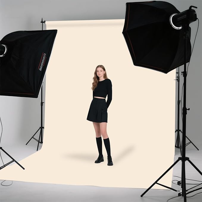 Beige Backdrop for Photoshoot, Beige Background for Portrait, Product Wedding Family Real Estate Photography 10x20FT