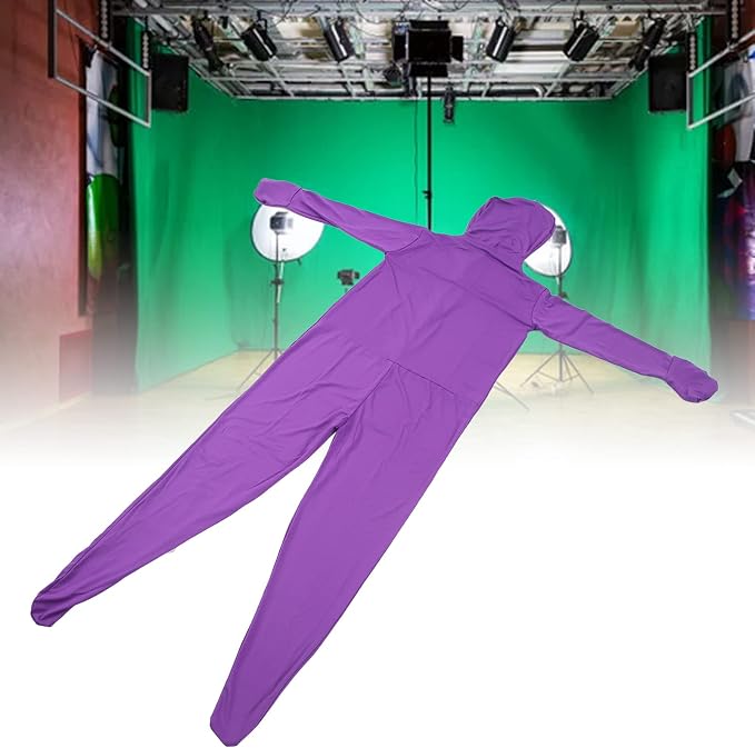 Screen Bodysuit, Chromakey Suit for Photography, Full Body Green Screen Suit with Elastic Polyvinyl Chloride, Lightweight Washable Suit for Video Special Effects, Live Broadcast (160cm)