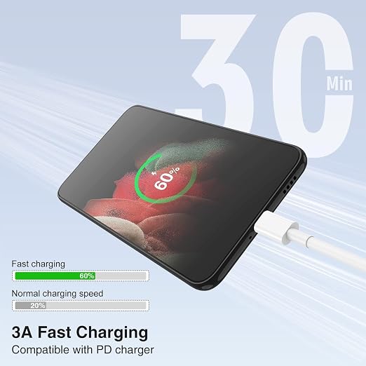3-Pack [1FT+3.3FT+6.6FT] 60W USB C to USB C Cable, Type C Fast Charging Cable for iPhone Air 17 16e 16 15 Pro Plus Pro Max，for Galaxy S25/S24, for iPad Pro/Air/mini, for MacBook Pro/Air and More