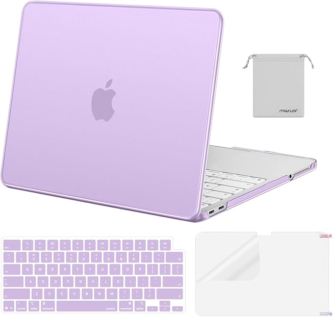 MOSISO Compatible with MacBook Neo Case 13 inch 2026 Release Model A3404 with A18 Pro Chip, 4 in 1 Kit Precision Fit Crack & Scratch Resistant Protective Hard Shell Case Cover, Purple
