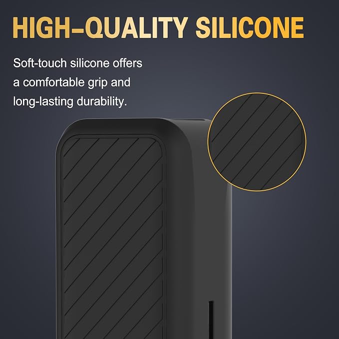 Silicone Case for Anker Prime Power Bank 20100mAh 220W Travel Protective Cover, Full-Body Shockproof | Compact | Tactile Grip | Impact Protect for Anker Power Bank 220W with Keychain (Black White)