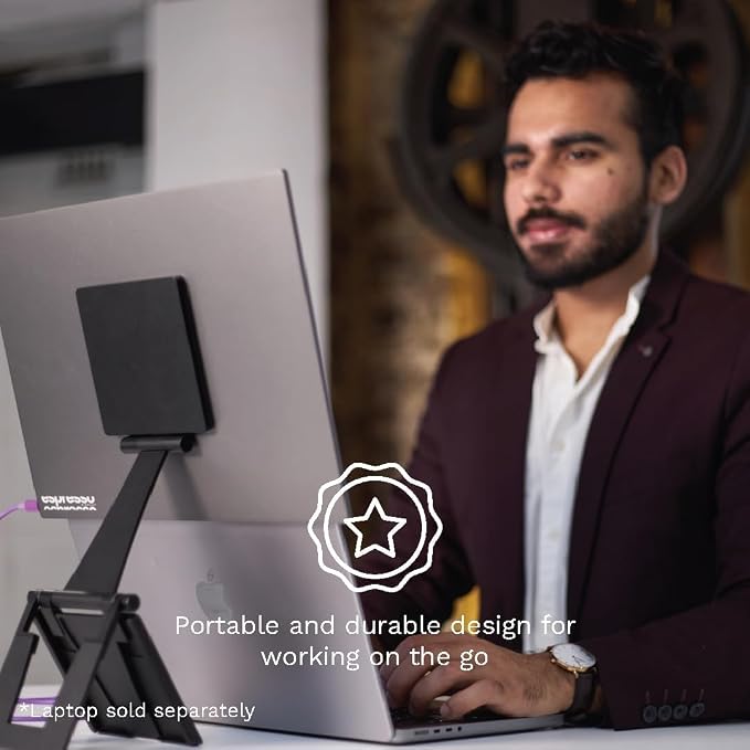 espresso Displays 15 + Ergonomic Magnetic Stand+ | Ultra-Thin 1080p Premium Portable Monitor with USB-C Connectivity, Ergonomic Setup for Work, Travel, and Multi-Device Compatibility