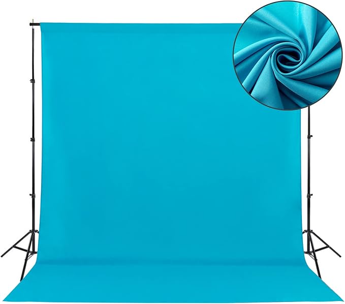 Sugargirl 8FTX10FT Blue Screen Backdrop Background for Photography, Polyester Photo Backdrop for Photoshoot, Party, Video and Television (1 Panel)
