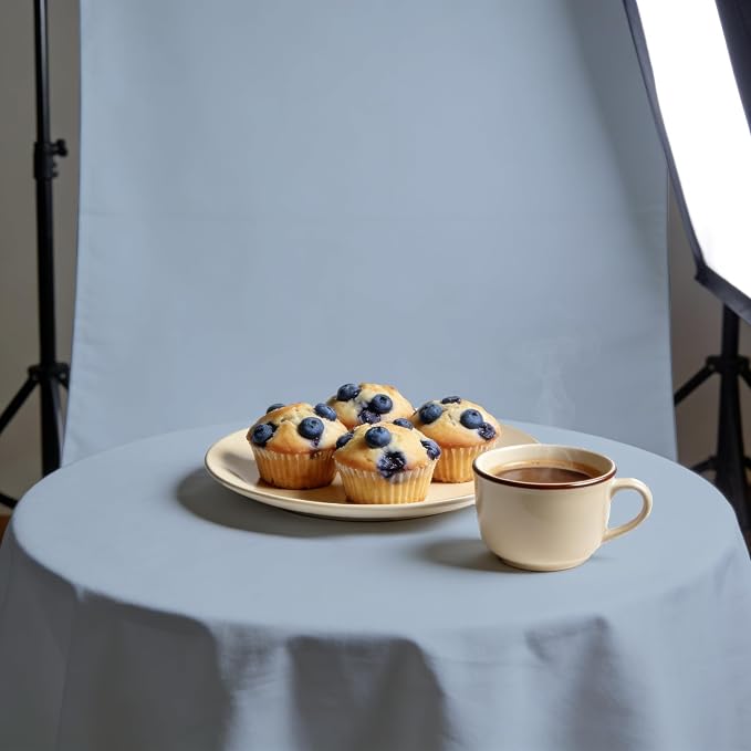 BlueAura Backdrop for Photoshoot Dusty Blue Professional Photo Backdrop Background for Product Photography, Wedding, Video Recording, Portraits 5x7 FT