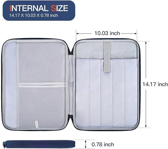 Protective Laptop Sleeve Bag for MacBook Pro 14 inch with M5 M4 M3 M2 M1 Chips Pro Max A3426 A3427 A3434 A3112 A3401 A3185 A2992 A2442 2026-2021, Apple MacBook Carrying Case with Accessory Pocket-Blue