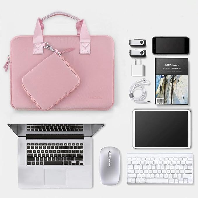 Hseok Laptop Sleeve 13.3-14 inch Case with Small Pouch, Neoprene Computer Bag Compatible with MacBook Neo/Pro 14 M5/M4/M3/M2/M1, Mac Air/Pro 13.3, XPS 14 and Most 13-14 inch Notebooks,P02K01