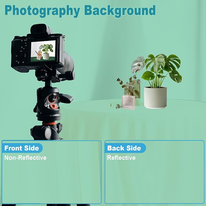 MintGreen Backdrop for Photoshoot Professional Photo Backdrop Background Curtain for Product Photography Portraits Wedding Party Live Streaming Video Recording 7X10 FT