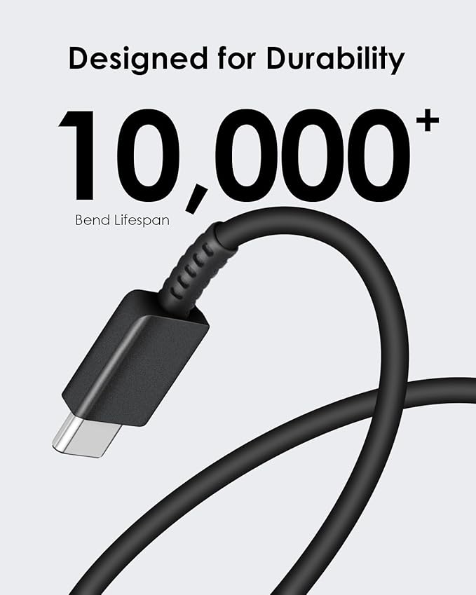AISNI USB C Charger, 2 Pack 25W Type C Charger Fast Charging with USBC Chargers Cable 6 FT Android Phone Charge for Galaxy S25/ /S24/S23+/S22/S21/S20/Phone 17 16 15 Pro Max 16 15 Plus-Black