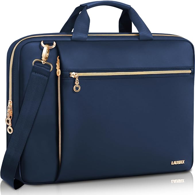 Laptop Case Bag Women Men Computer Sleeve Compatible with MacBook/Dell/HP/Acer/ASUS/LG, Waterproof Shoulder Carrying Briefcase, Blue, 14-14.5 Inch