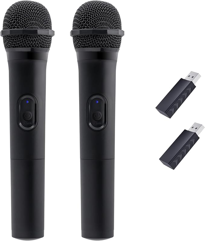Mcbazel 2 Pack Wireless USB Gaming Microphone Compatible with Xbox Series X/S, PS5, Switch OLED, NS Switch/Switch2, PC, PS4, PS3, PS2, Xbox One X/S, Xbox One, Xbox 360, Wii