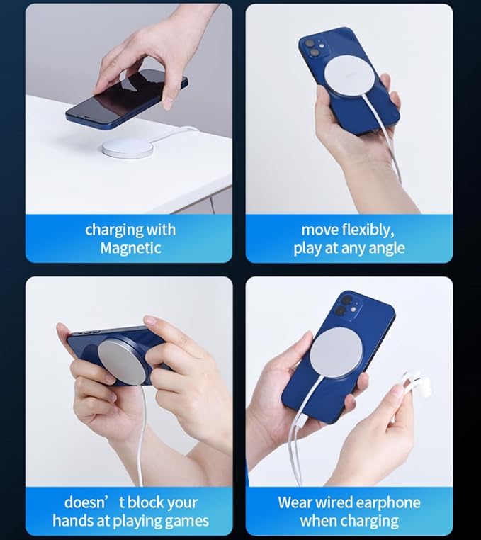 Magnetic Wireless Charger,15W Fast Wireless Charging Pad with USB-C 20W PD Adapter, Compatible with MagSafe Charger for iPhone 15/15 Plus/14/14 Pro/14 Plus/13/13Pro max/12/12Pro max