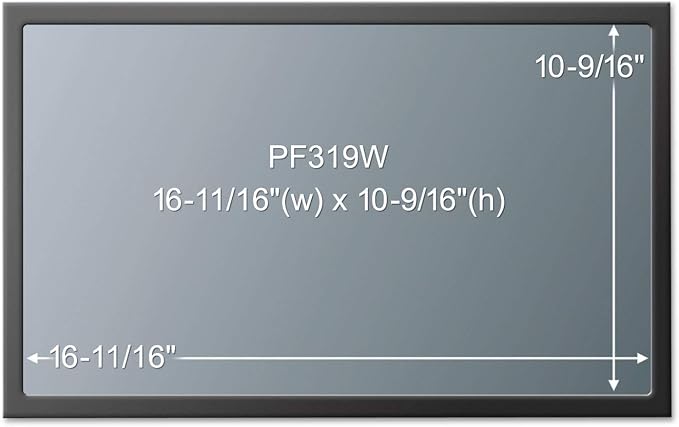 3M Privacy Filters PF319W3M Framed Privacy Filter for 19" Widescreen Monitor (16:10) (PF190W1F)