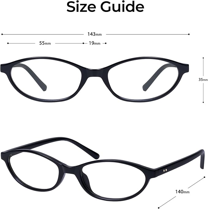 mosanana Blue Light Blocking Oval Glasses for Women Trendy Retro MO25101