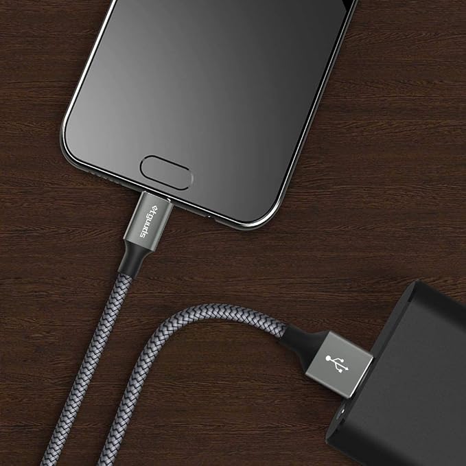 etguuds USB to USB C Cable 2ft, 2-Pack USB A to Type C Charger Cord Fast Charging for Samsung Galaxy A17 A16 A15 A26 A36 A56, S25 S24 S23 S22 S21 S20 S10 Note 20, for iPhone 17 16 15, Moto, Gray