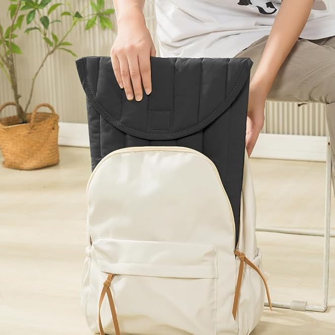 Puffy Laptop Sleeve 13-14 Inch Black, Protective Carrying Case for Men and Women, Cute Case Bag Compatible with 13 and 14 Inch Laptops, for MacBook Air M2, Asus/Dell Xps in Cover