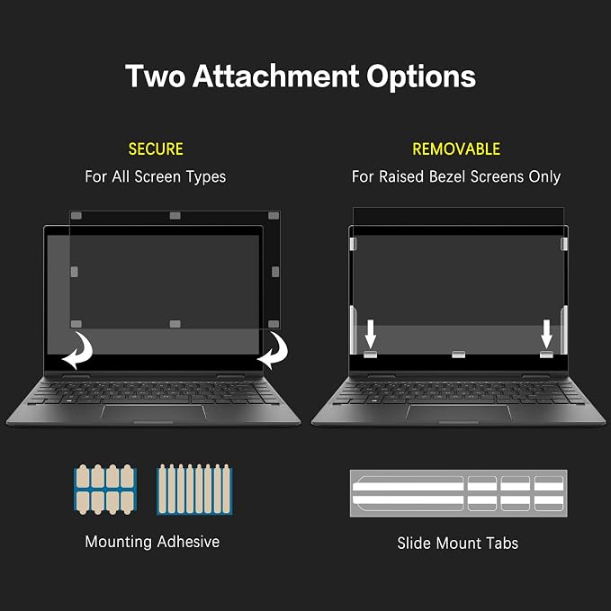 Laptop Privacy Screen 15.6 Inch 16:9 Aspect Ratio, Laptop Screen Privacy Shield Compatible With Lenovo Hp Dell Acer Asus Thinkpad Envy Xps, Removable Anti Glare Blue Light Computer Filter Protector