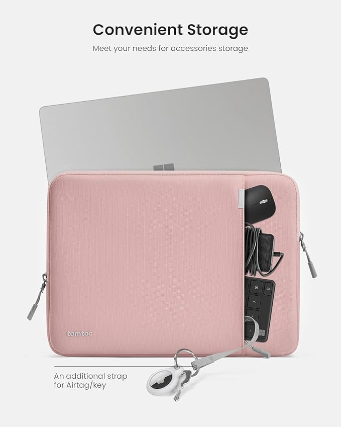 tomtoc 360 Protective Laptop Case Sleeve for 14 Inch Lenovo, HP, ASUS, Dell, Acer Laptop Notebook Ultrabook, Water-Resistant Shockproof Computer Bag with Accessory Pocket