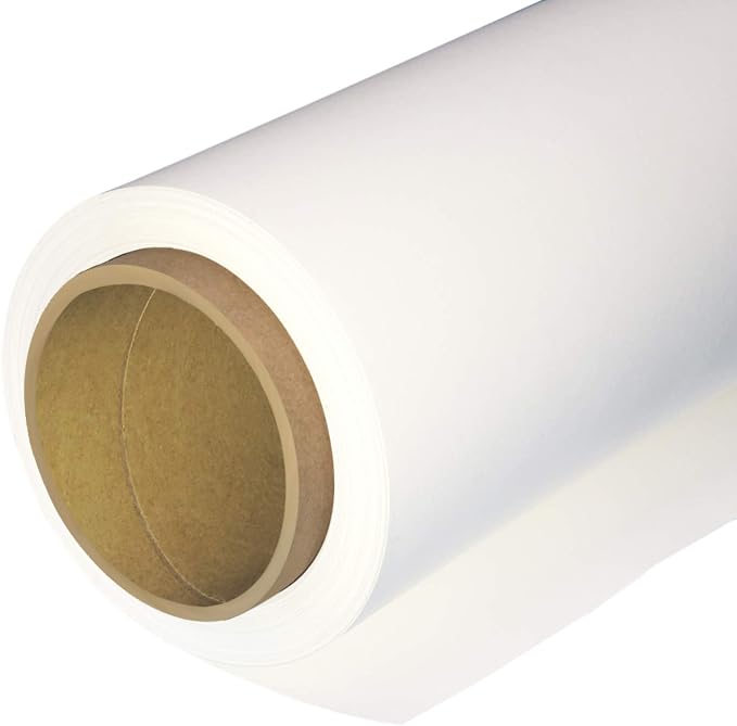 Seamless Photography Background Paper Roll, White Photo Paper Backdrop for Photography, Video and Streaming (107''x36' Artic White)