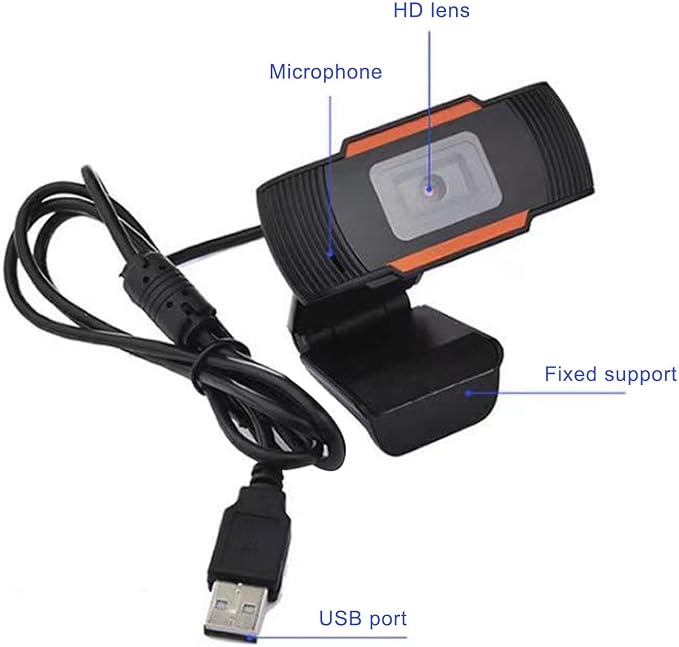 Streaming Camera 480P HD Webcam with Mic,110° Wide Angle, for Video Calling Recording Conferencing, USB Pc Camera Webcam for Pc Gaming Computer Web Cameras for Desktop Computer Accessories