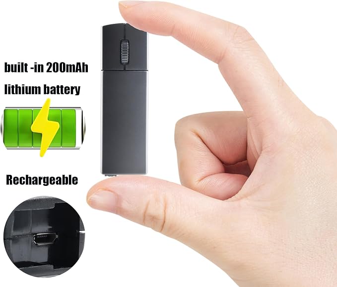 elec Space Wireless Mini Finger Mouse - Silent Dual-Mode Bluetooth & 2.4GHz, Ergonomic Portable PC Mice with Case, Compatible with MacBook and Chromebook