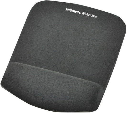 Fellowes PlushTouch Foam Mouse Pad Wrist Support with MICROBAN - Graphite (9252201)