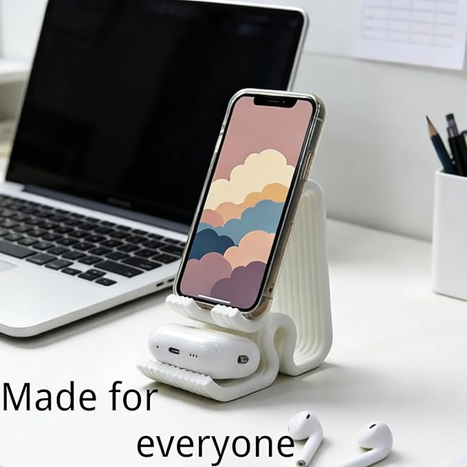 Personalized Phone Stand for Desk, Custom Surfing Phone and Headphone Earbuds Holder for Desk, Smartphones, Cute Stuff Home Decor, Office Decoration,Unique Birthday Bday Gifts Ideas