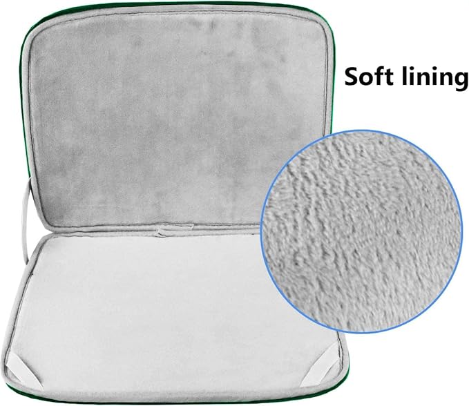 Laptop Sleeve 14 inch, Upgrade Durable Shockproof Protective Computer Cover Flip Case Briefcase Carrying Bag Compatible with 14" HP, Lenovo, Asus, Acer, Notebook, Chromebook Computer, Green