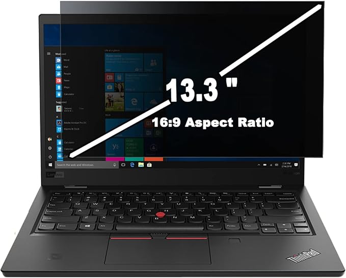 13.3 Inch Laptop Privacy Screen Protector Designed for HP Envy/Dell/Asus/Acer/Samsung/Lenovo,Matte Eye Protection Anti Glare Anti peep Protector Film for All 13.3" with 16:9 Aspect Ratio Laptop Privacy Guardian