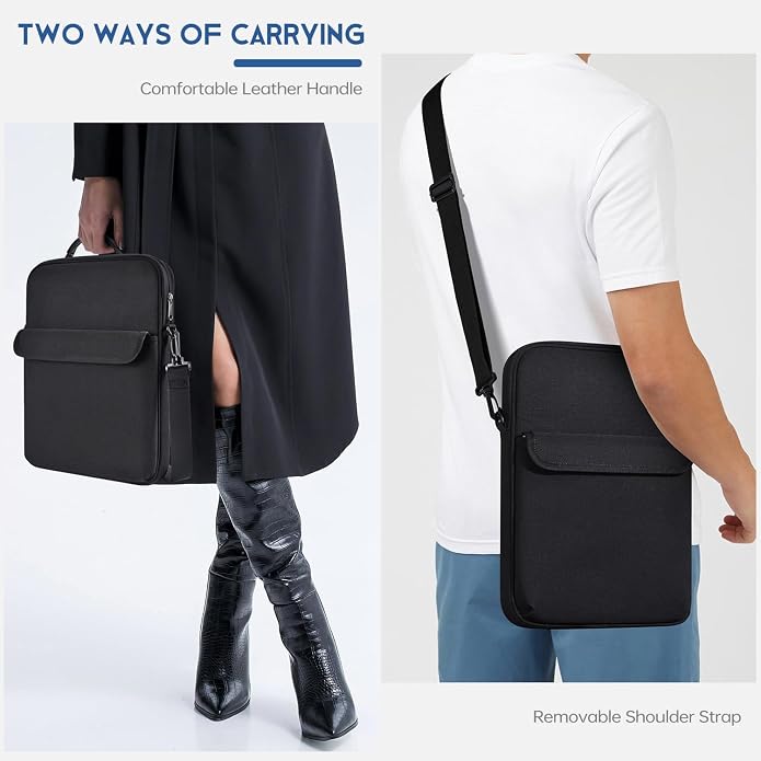 13 inch Laptop Sleeve Case Shoulder Bag for 2026 MacBook Air 13.6 in M4 M3 M2, Neo 13-inch Padded Shockproof Accessory Pocket