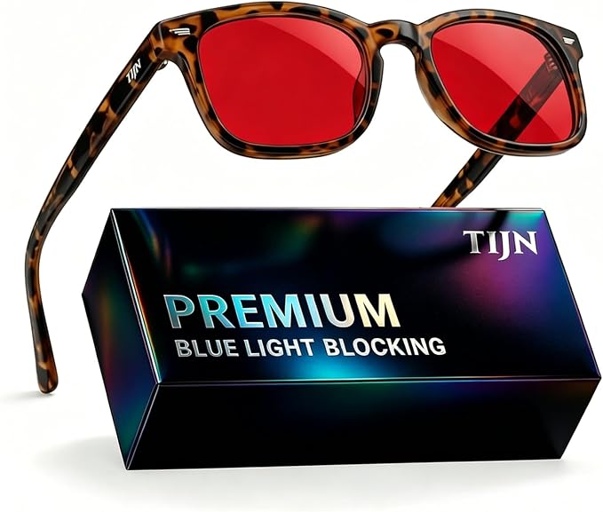 TIJN Premuim Blue Light Blocking Glasses for Women Men Square Frame Nerd Eyeglasses Anti Blue Ray Computer Screen Glasses