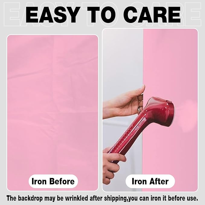 Large Size 10x10FT Pink Background Studio Background Photography Party Video Recording Portrait Screen Props