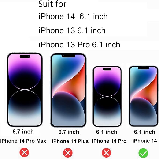 2PCS Anti-Blue Privacy Tempered Glass Mirror Anti-Spy Screen Protector Anti-Peeping Film Compatible with iPhone 13/13 Pro,6.1 inch Electroplated Colorful