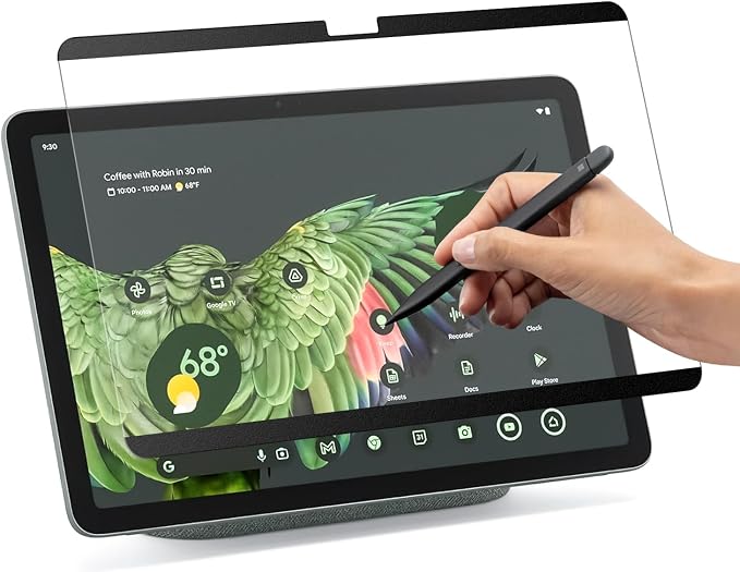 PYS Magnetic Paper-Feel Screen Protector for Google Pixel Tablet 11 Inch (2023), Detachable and Reusable, Draw and Write Like on Paper, Case Friendly, Anti-Glare Matte Finish