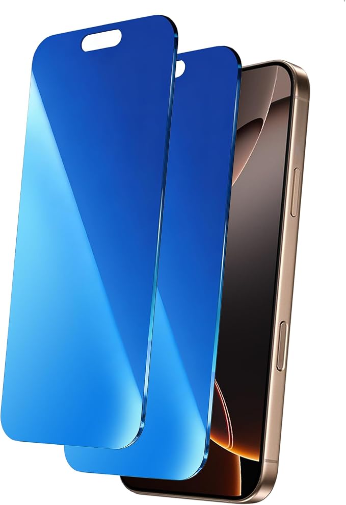 2 Pack for iPhone 17 Privacy Screen Protector [6.3 inch] Anti-Spy Private Tempered Glass Film Accessories Anti-Blue Light 9H Hardness No-Bubble Full Coverage Easy Installation