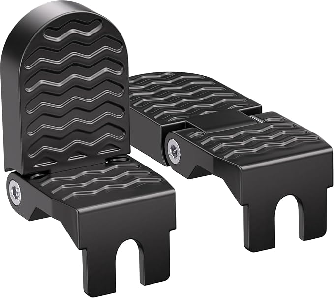 TOBWOLF 2PCS Bike Rear Pedals, Aluminium Bicycle Foot Peg, Non-Slip Ebike Foot Pegs for Passenger, Folding Rear Bicycle Footrest Pedals for E-Bike, Mountain Bike, Folding Bicycle