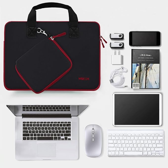 11.6 12.9 13 inch Elastic Laptop Sleeve with Small Case Compatible with 13 inch MacBook Neo Air Pro M5/M4/M3/M2/M1, iPad 13 12.9, XPS 13 and Most 11.6 12.9 13 inch Notebooks Tablets,B01K02