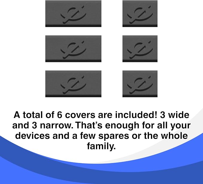 Webcam Cover Slide for Laptop & Tablet Camera Privacy, No Adhesive No Residue, Flexible Cover for MacBook, iPad, PC & More, 2 Sizes Included, 6 Pack, Made in USA