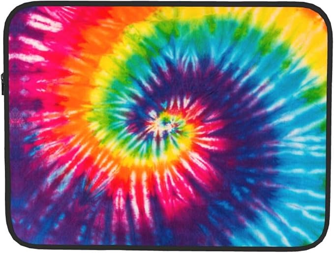 Tie Dye Laptop Sleeve Case for Men Women 13 inch Waterproof Oxford Cloth Laptop Sleeve Bag Suitable for Most Ipads and Laptops Notebook Computer Pocket Tablet Traveling Carrying Simple Case