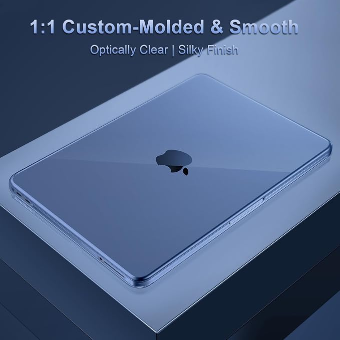 MOSISO Compatible with MacBook Neo Case 13 inch 2026 Release Model A3404 with A18 Pro Chip, 4 in 1 Kit Precision Fit Crack & Scratch Resistant Protective Hard Shell Case Cover, Crystal Indigo