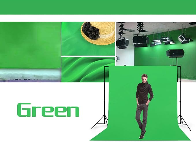 Green Screen Key Backdrop, Polyester, 5X7 FT, Photography Background, Machine Washable, Green, LY166