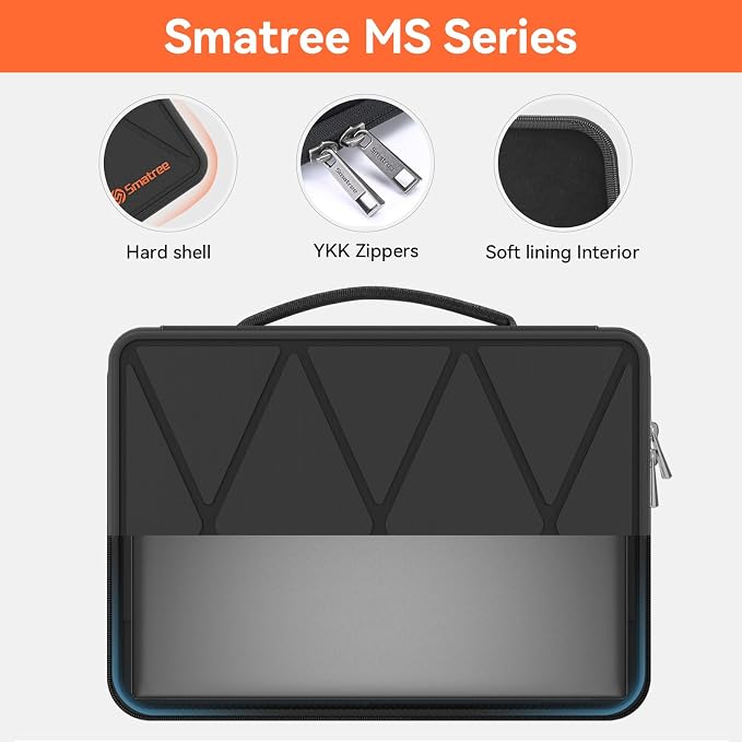 Smatree MS79 Hard EVA Protective Sleeve Case with Stand Compatible for 15.6 inch Samsung Galaxy Book4/Galaxy Book3 Laptop Notebook Bag