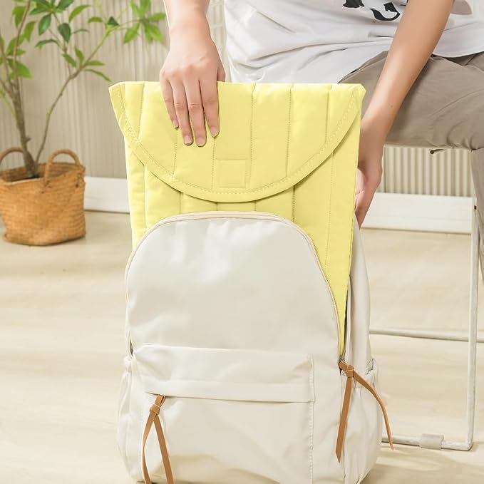 Puffy Laptop Sleeve 13-14 Inch Yellow, Protective Carrying Case for Men and Women, Cute Case Bag Compatible with 13 and 14 Inch Laptops, for MacBook Air M2, Asus/Dell Xps in Cover