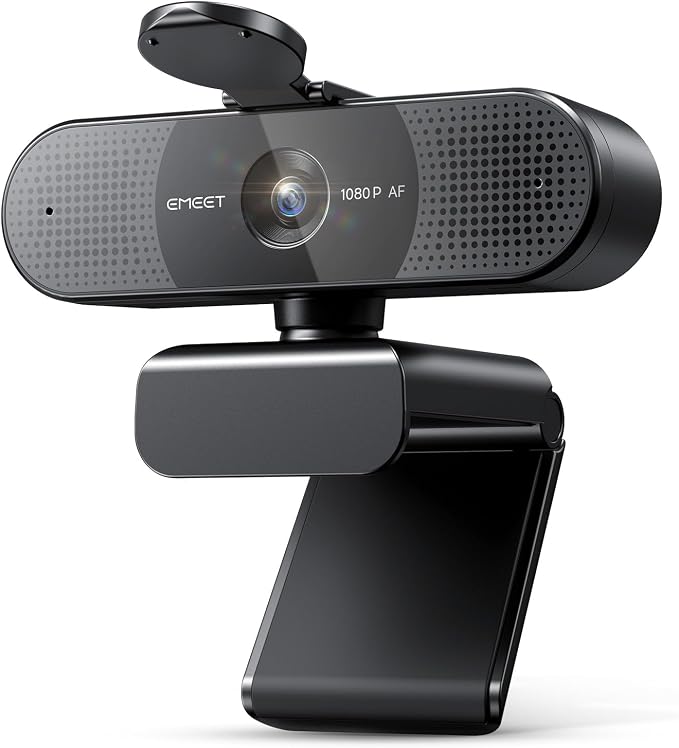 EMEET 2024 Upgraded C960 Webcam for PC, Autofocus, 1080P HD, 73° View Angle, Computer Camera w/Privacy Cover and Microphone, Plug and Play USB Webcam for Video Calling/Zoom/Teams/Google Meet