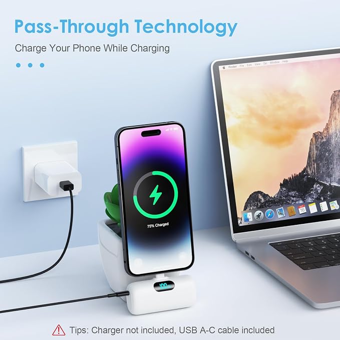 Small Portable Charger for iPhone 5000mAh, PD Fast Charging Power Bank,Mini Battery Pack Portable Phone Charger Travel Essentials for iPhone 14/14 Pro Max/13/13 Pro/12 Pro/11/XS/XR/X/8/7/6/SE Series