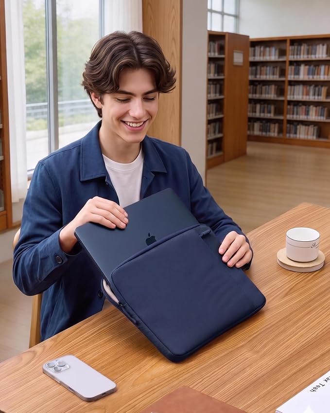 ProCase Laptop Sleeve for MacBook Neo 13 inch 2026 (Model A3404, A18 Pro), Protective Case with Soft Lining, Slim Travel Sleeve with Pocket for Accessories, Tailored for MacBook Neo 13” -Indigo