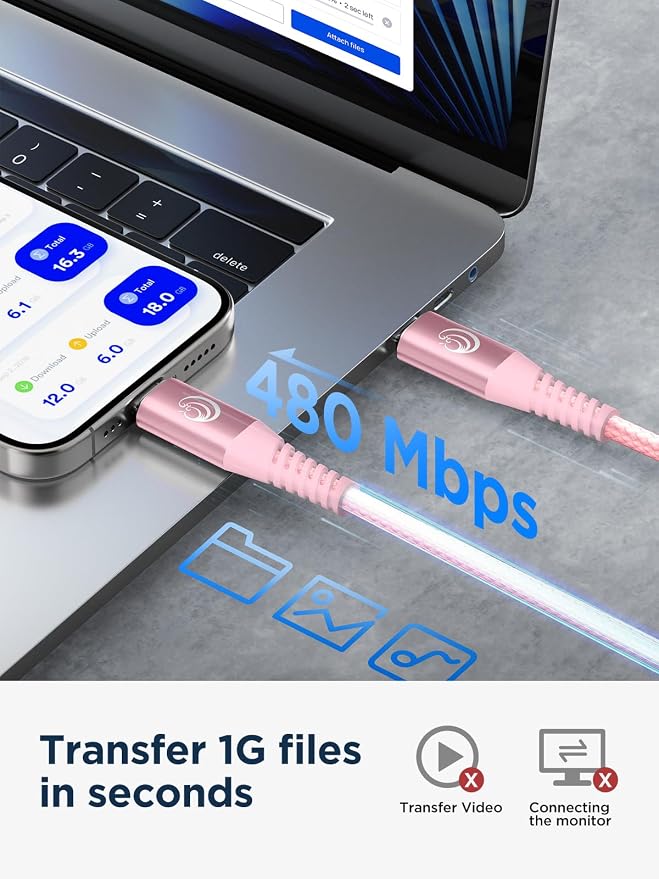 USBC to USBC 100W [10ft/2 Pack] USB C to USB C Fast Charging Cable Braided C to C Charger Cord for MacBook Pro/Air, iPhone 16 15 Pro Max Plus,iPad Pro,Samsung Galaxy S25 Ultra S24 S23,Pixel,PS5,Switch
