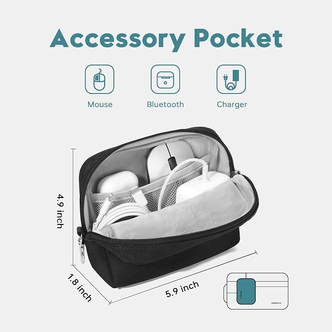 Omnpak for 13.6 inch MacBook Air Case Sleeve Compatible with 13 inch New MacBook Air M5/MacBook Neo A18 Pro, 13-14" Recycled PET Laptop Carrying Case with Handle and Accessory Pocket