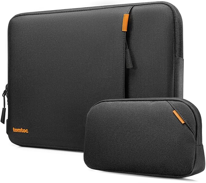 tomtoc 360 Protective Laptop Sleeve Set for 13-inch MacBook Air M5/A3449 (2026) M4/A3240 M3/A3113 M2/A2681 M1/A2337, Water-Resistant Laptop Case with Accessory Bag Fits 13" MacBook Neo A18/MacBook Pro