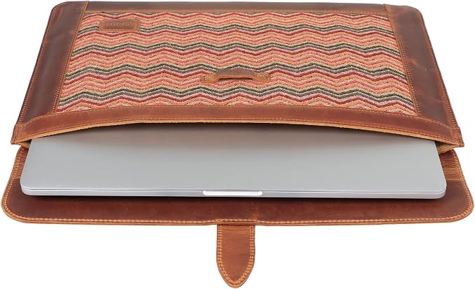 Londo Leather Sleeve Compatible with MacBook Pro 16 & MacBook Pro 15 Inch (M5, M4, M3, M2, M1, Pro, Max), Premium Top Grain Leather Laptop Bag, 2020 to 2026 Models